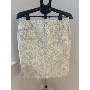 NYDJ Denim Skirt - Giraffe / Animal Print Taupe & White - Size 10